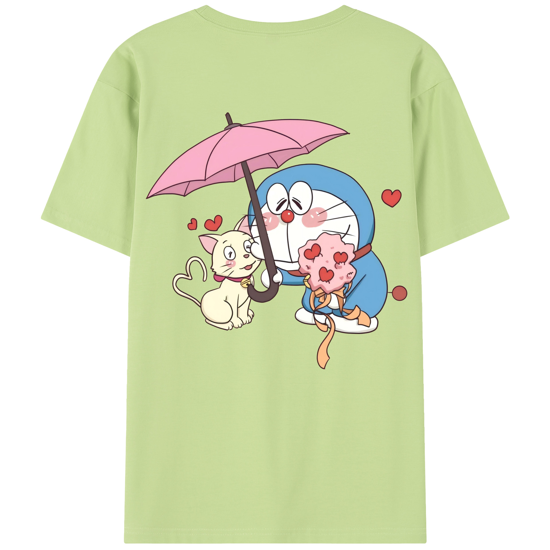 （画像用） ドラえもん Doraemon 綿100％半袖Tシャツ（背面プリント）